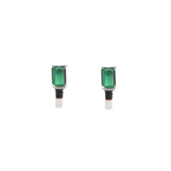 Zomoroda Green Silver Earrings - SERLA