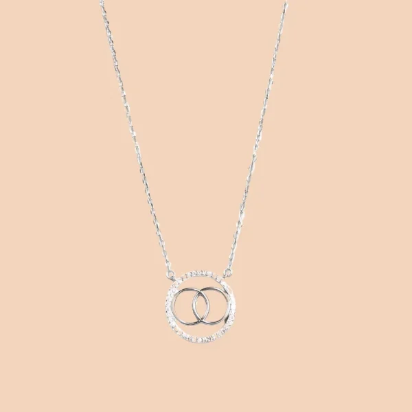 Rawaq Three-Circle Silver Necklace - SERLA